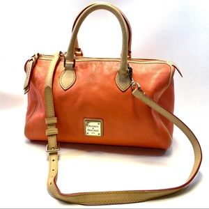 DOONEY & BOURKE Pebbled Leather Tangerine Satchel